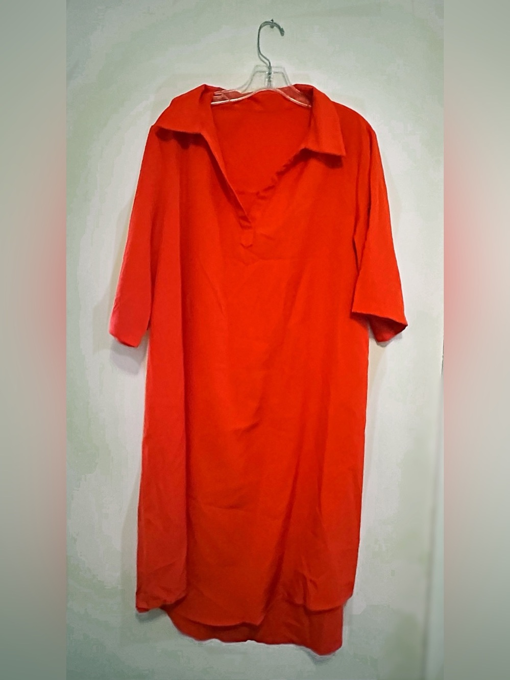 Men's Red Polo-Style Shirt - Classic Short Sleeve